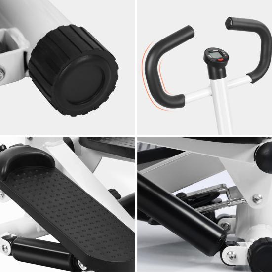 Fitness Smart Twist Stair Stepper Machine with Handlebar Stepper Machine Home Workout Equipment Stair Climber Height Adjustment Thigh Master