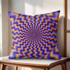 Optical Illusion Circular Radial Cushion Cover Natural Linen Organic Fabric DoubleSided Printing Couch Pillow Covers Home Decor