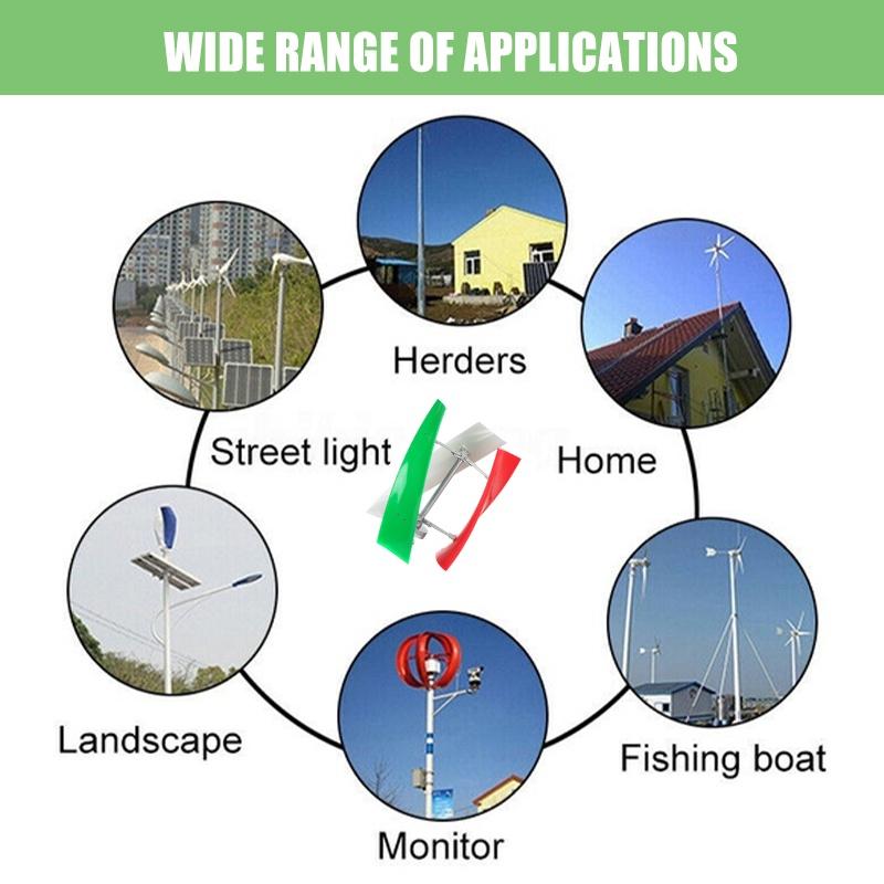 Энергетическая ветряная мельница 400 Вт/600 Вт/800 Вт 12 В/24 В/48 В Фонарь Вертикальная ось Постоянный Маглев Ветрогенератор с MPPT-контроллером
