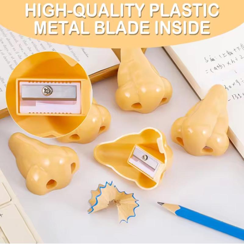 1/3 шт.-Ручные точилки для карандашей в виде носа, точилка с двойным отверстием, новинка, школьные принадлежности для детей, учеников, подарки для класса