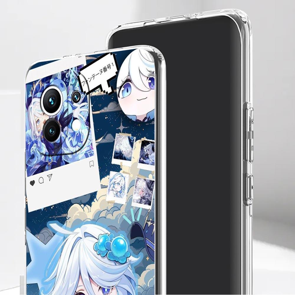 Чехол для телефона для Xiaomi 14 15 13 14T 13T 12T 11T Pro 12 11 Lite Poco X7 X6 X5 X3 NFC F7 F6 Обложка Genshin Impact Милая Фурина