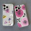INS Чехлы для телефона с рисунком цветов, прозрачные, для iPhone XS X XR 11, Чехол для iPhone 13 Mini 12 14 Pro Max 14 7 8 Plus SE2, Прозрачная накладка