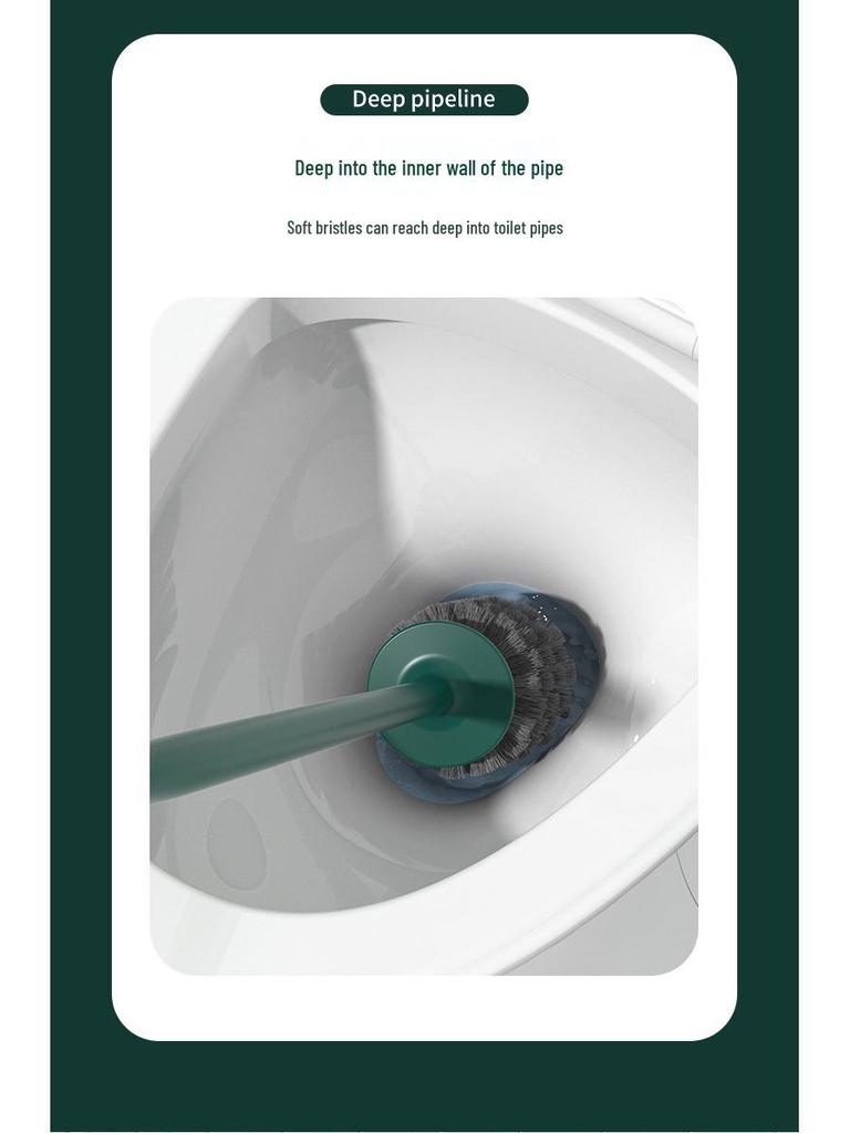 Настенный набор 3-в-1 для туалетной щетки с подставкой для слива – Щетка для чистки без мертвых зон