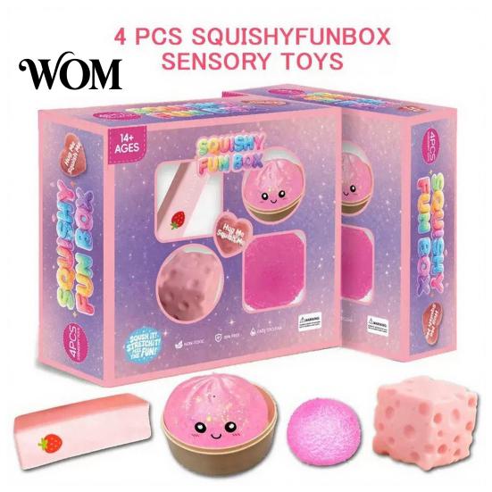 Decompression Sensory Toy 4/8/25Pcs Stress Relief Squeeze Toy, Anxiety Reduction Soft Fidget Stretchy Party Favors for Kids Adults