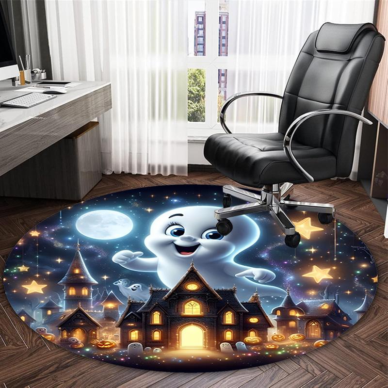1pc Casper1 Carpet, Round Rug, Comfortable, Suitable for Entryways, Living Rooms, Office, And Bedrooms, Christmas Decoration