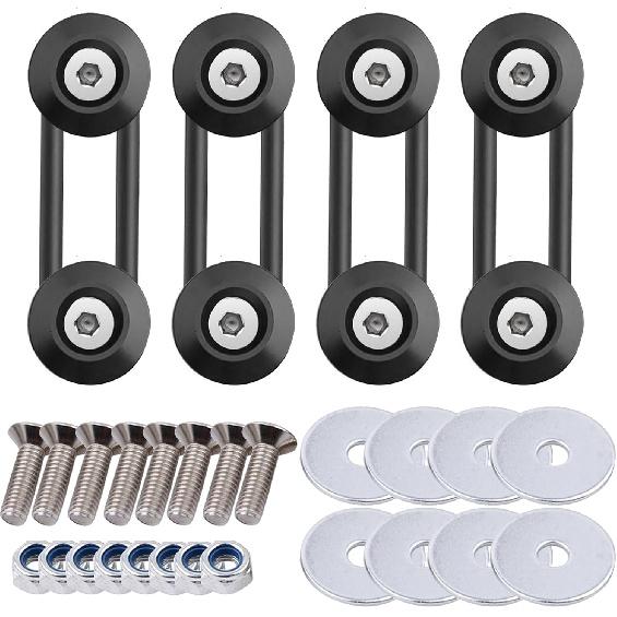 Bumper Quick Release Kit, 4 Sets Quick Release Bumper Clips Fasteners Band, Front Bumper & Rear Bumper Fender Repair Kit (Red)