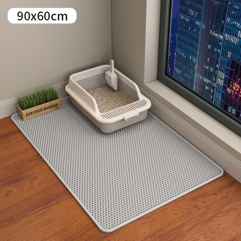 2025 Cat Litter Mat Double Layer Waterproof Urine Proof Trapping Mat Easy To Clean Non-Slip Toilet Pad Cat Scratch Pad Large Foot Pad