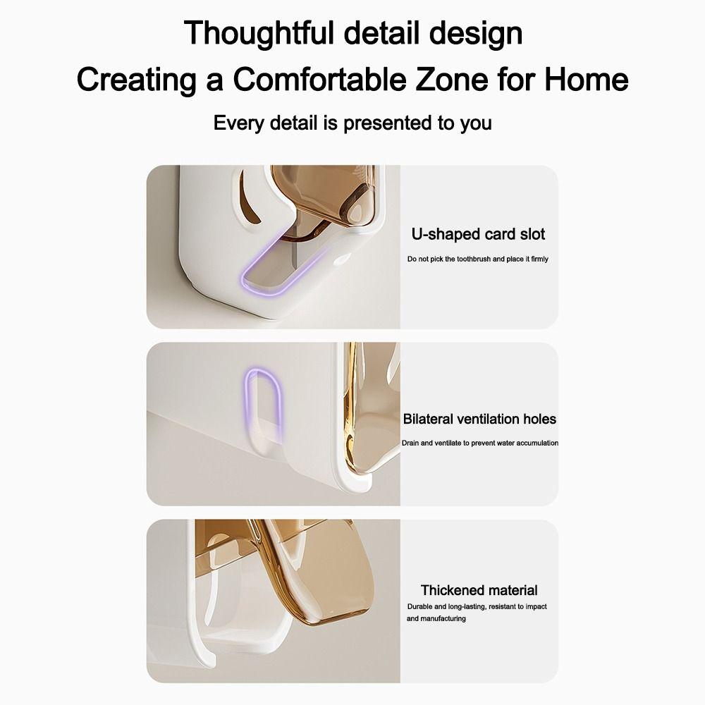 Dustproof Toothbrush Rack Flip-top Electric Toothbrush Storage Rack Portable Toothbrush Holder