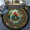 Jungle Macaw Adventure Round Area Rug Under Office Chairs Bedroom Living Room Home Decor