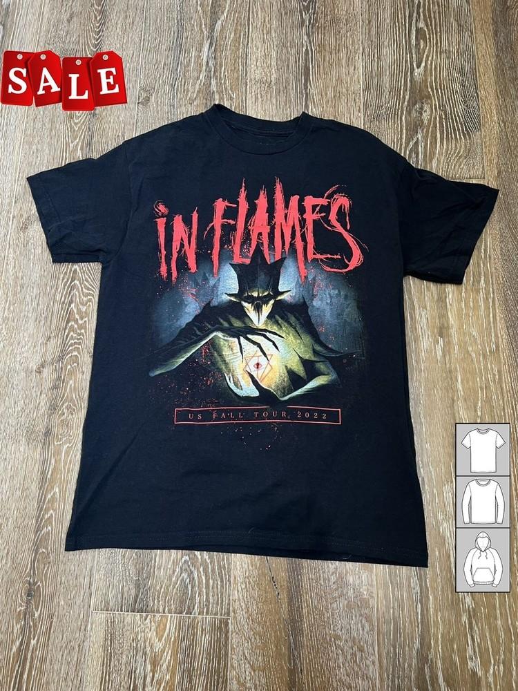 Классическая футболка с тура In flames 2022 Концертная Унисекс Все Размеры Футболка TH406 Унисекс Футболка