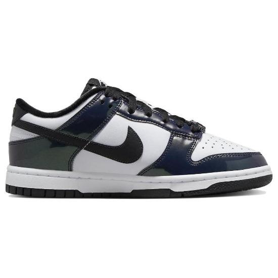 Nike Dunk Low SE Just Do It - радужные женские кроссовки разноцветные черно-белые FQ8143-001