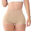Женские утягивающие трусы с высокой талией и контролем живота, эластичные, большого размера, для стройной фигуры, с кружевным поясом, со стальными косточками, утягивающие бедра