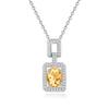 S925 Sterling Silver perfume Bottle Necklace Women's European and American Style Luxury High Sense Natural Crystal Fashion Gift