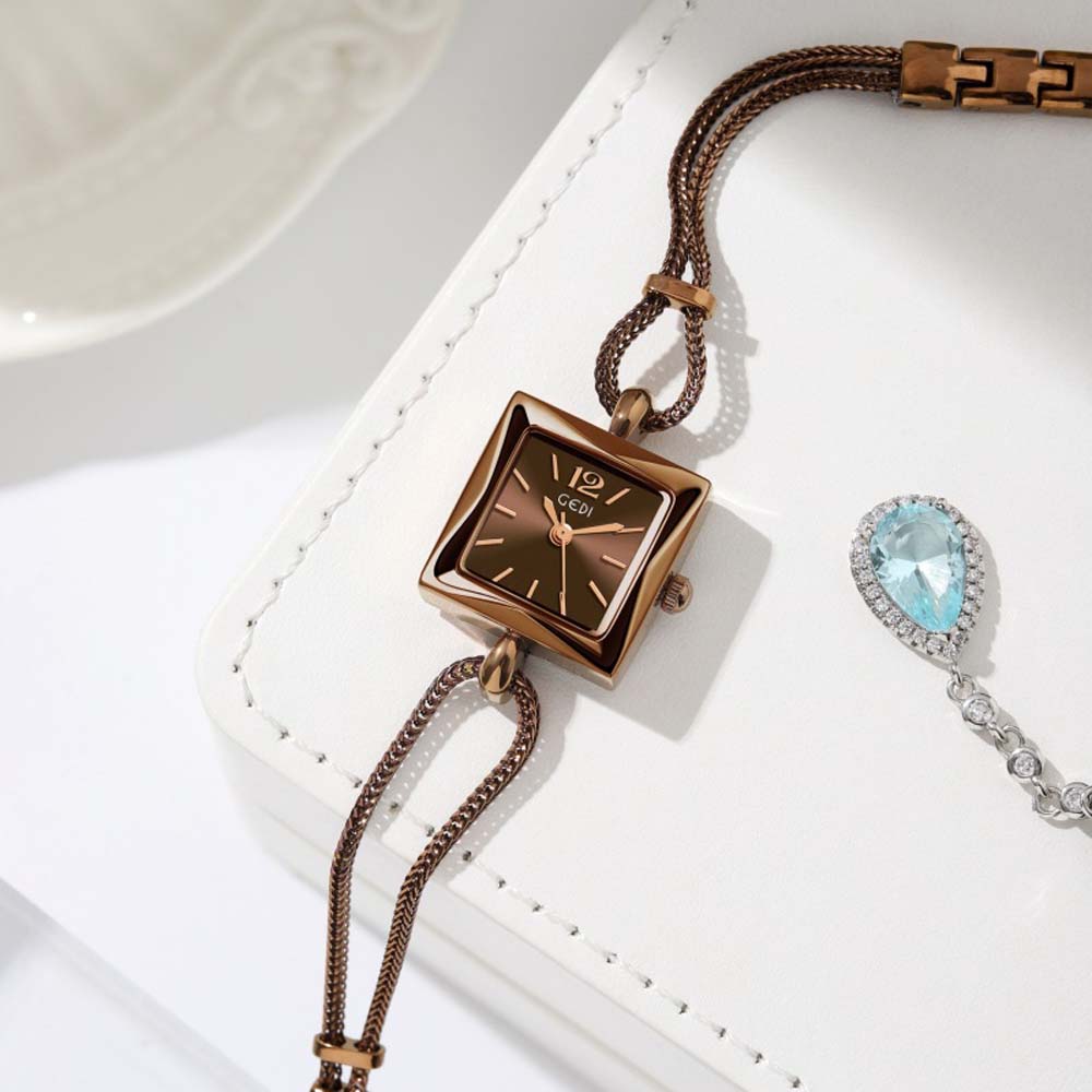 GEDI luxury Women's Quartz Watch niche Women Wristwatch Simple Square Bracelet Waterproof Ladies fashion Watches Gift