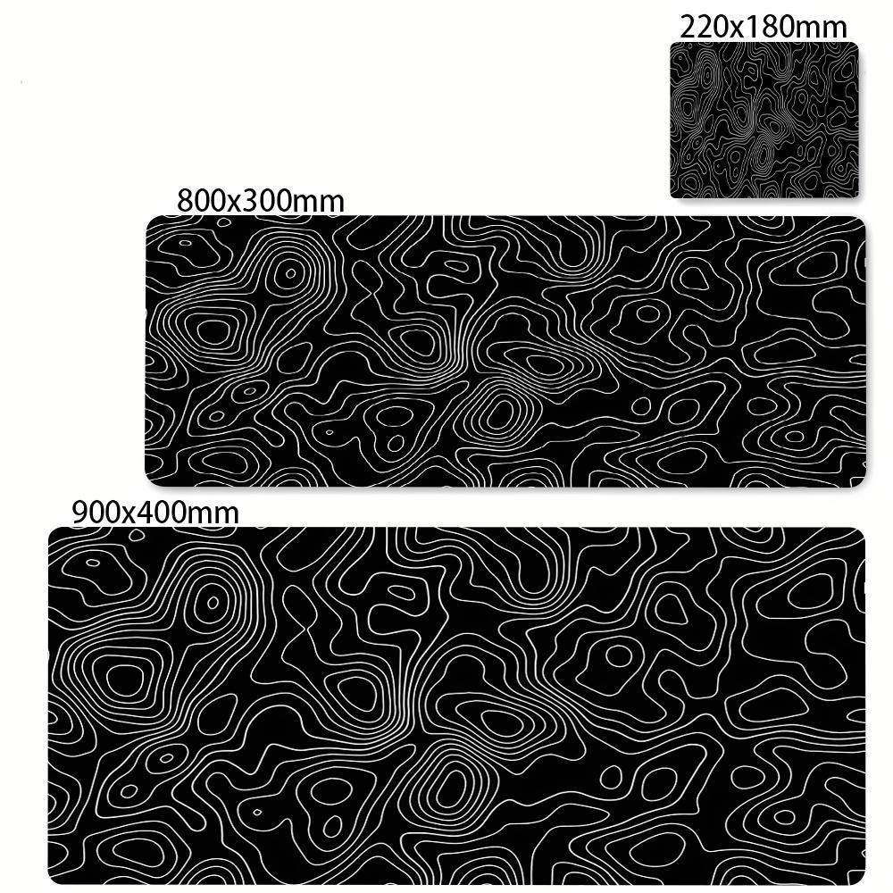 Large Black and White Art Mouse Pad Pc Gamer Mousepad Mat White Desk Mat Strata Liquid Mausepad Computer Keyboard Big Table Mat
