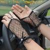 Fingerless Gloves Women - Lace Gloves - Black Goth Gloves - White Bridal Gloves