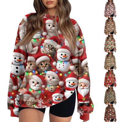 Женская толстовка с цветными блоками, повседневная удобная свободная легкая женская толстовка с длинным рукавом и круглым вырезом