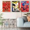 Solid Wood Frame Biker Race Nordic Fashion Art Poster Picture Color Canvas Painting Print Art Wall Decortion Mural Modern Home Room Decor Gift