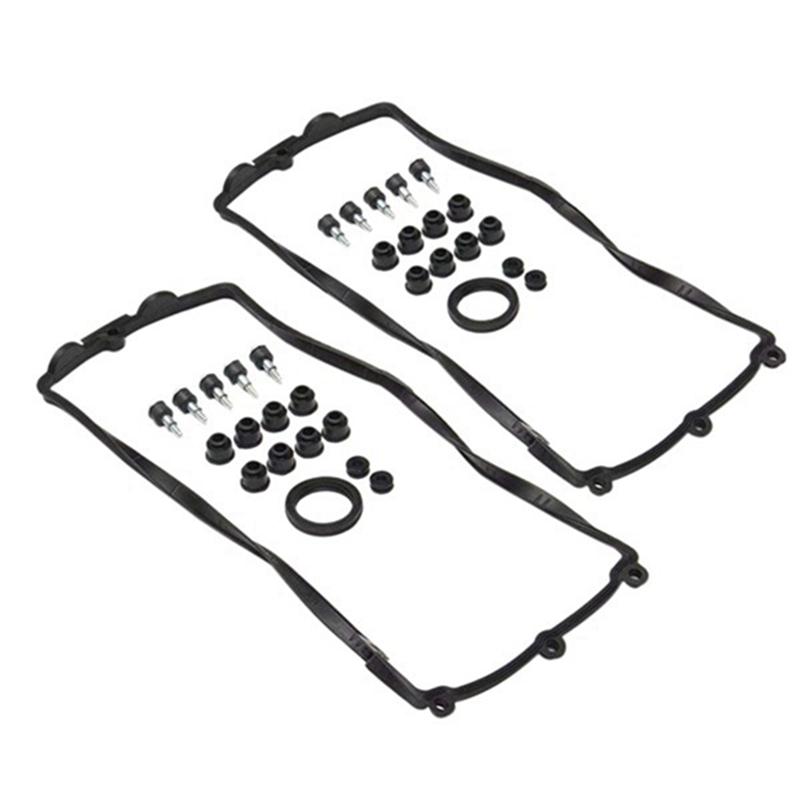 Car Engine Valve Cover Gasket Set L+R 11127513194 11127513195 For Bmw 545I 550I 645Ci 750Li X5 Replacement Parts 2PCS
