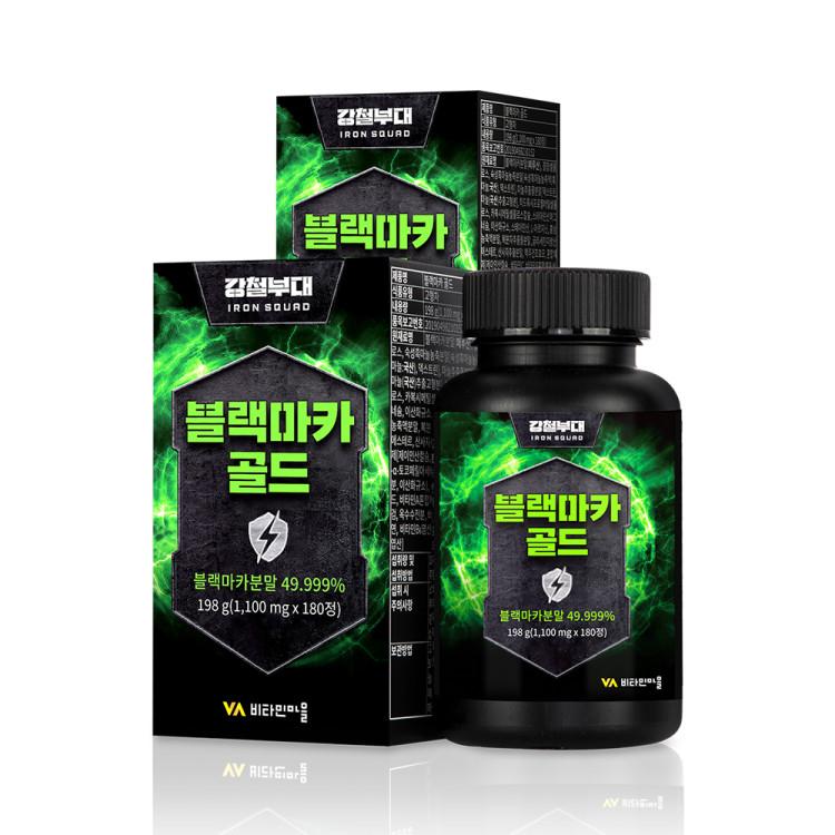 Vitamin Village Стальной пакет ультра-высокое содержание Black Maca Gold 1100 мг 180 таблеток, корейская здоровая пища