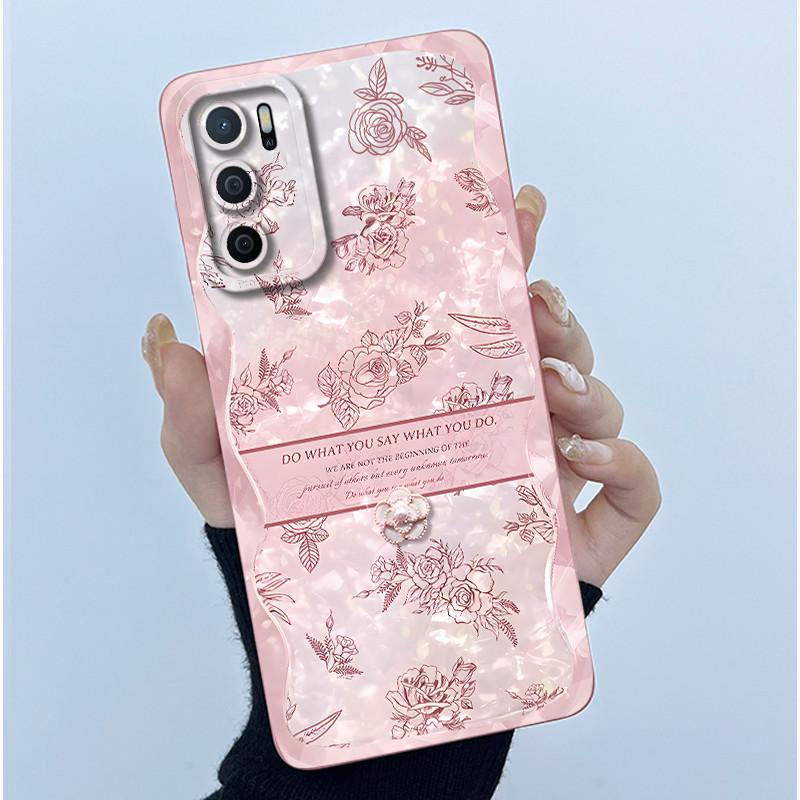 Чехол для OPPO A16 Чехол для Oppo A16s A54s Модный Простой Цветок Мягкий Жидкий Силикон Ударопрочный Чехол Oppo CPH2269 CPH2271 Funda