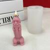 Candle Penis Shape Engraving Face Non-stick Reusable DIY Easy Release Silicone Candle Making Mould Home Supplies