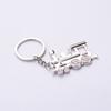 Design Metal Keyring Rock Fob Silver Punk Train Steam Holder Key Chains