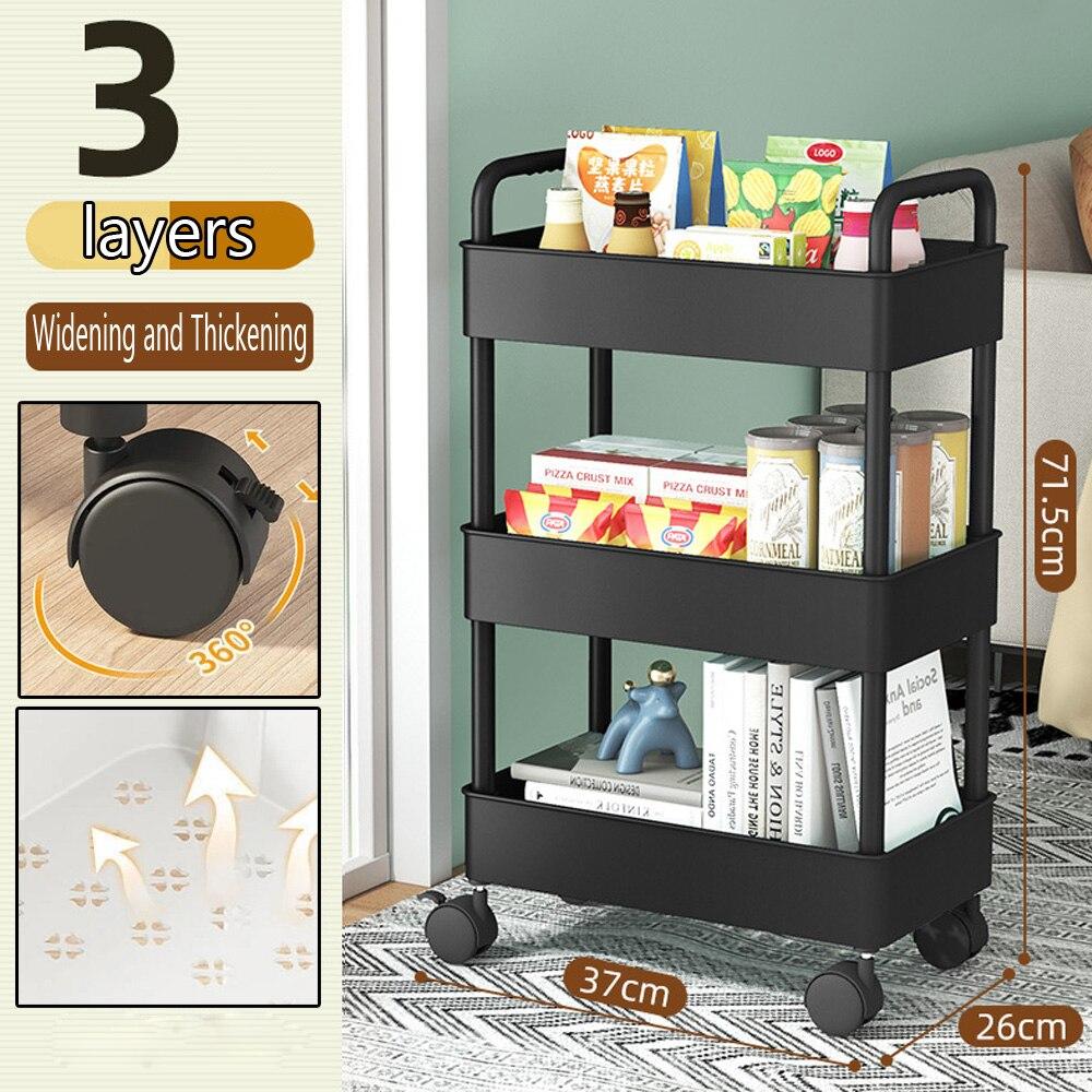 Мобильная стойка для хранения, тележка, кухня, ванная комната, спальня, многоэтажная стойка для хранения закусок с органайзером на колесах, аксессуары для дома