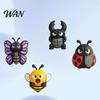 Strong Adhesive Car Decals Door Protector Strip Cute Insect Shape Anti-Collision Bumper Guard Cartoon Accessories Soft PVC Cushion Tape for