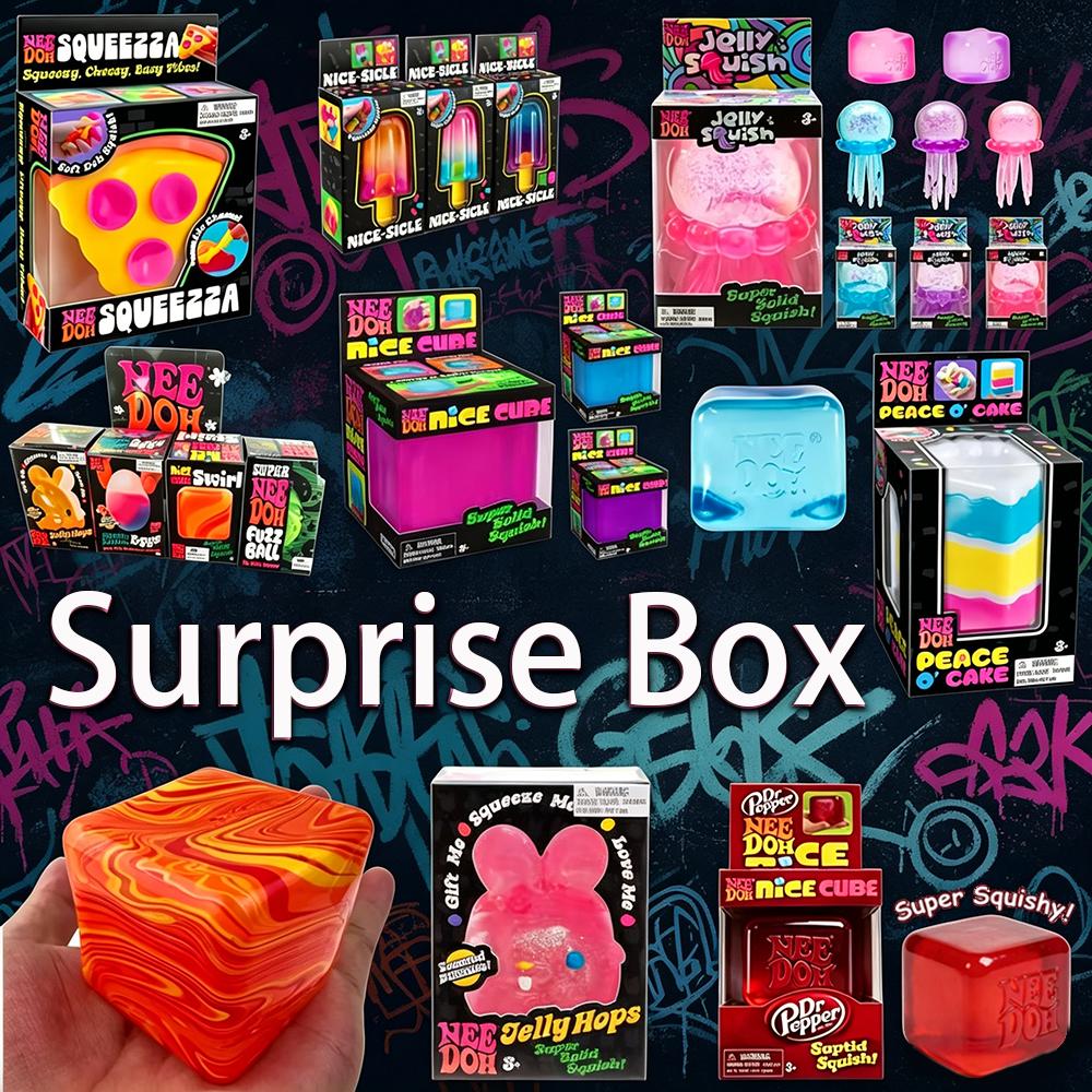 Игрушки Игрушки Дети Детские Nee Doh Сюрприз-Коробка Сквиши - 6 Стилей Мягкая Сжимаемая Игрушка-Антистресс, Подарки на Вечеринку Пасхальный Подарок Подарки для
