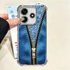 Ретро Джинсы на Молнии Шаблон Мягкий Чехол Для Телефона Для Xiaomi Poco X7 X8 Pro Max X6 X5 X3 F8 Ultra F7 M8 M7 M5S Redmi 15C 15A 15 14C 13C