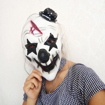 Латексная Хэллоуинская Маска на Всё Лицо Хэллоуинская Маска на Всю Голову Хэллоуинская Маска Клоуна Косплей Карнавальный Костюм Маска Джокера Вечеринка Сценический Реквизит