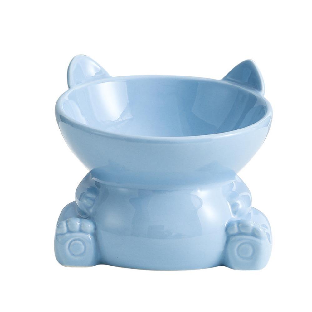 Творческая миска для домашних животных с высокой ножкой, керамическая поилка для домашних животных, кормушка для собак, защита шеи