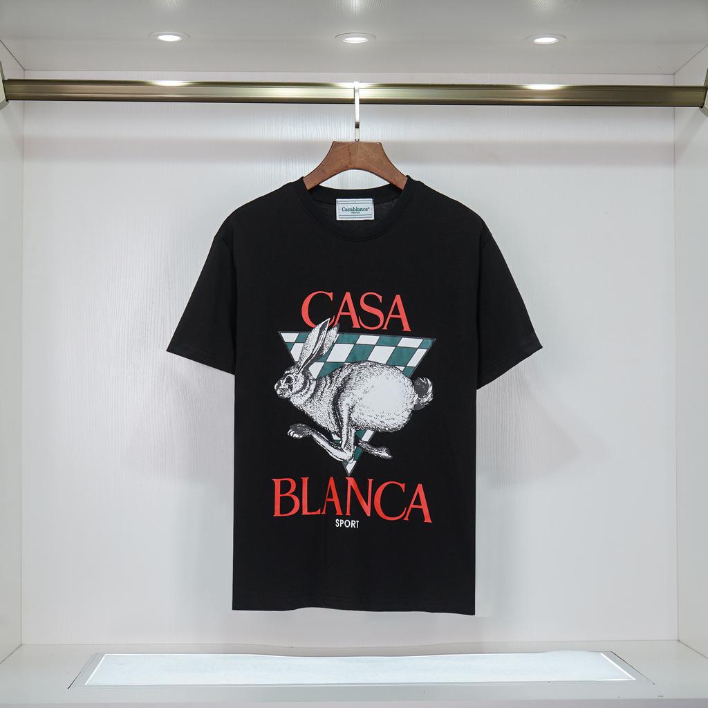 Casablanca 23 spring and summer new fantasy gate starry sky castle casa letter logo short-sleeved couple T-shirt