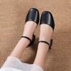 Модные женские туфли на низком каблуке с ремешком на щиколотке сандалии Ol Office Zapatos Para Mujeres черные туфли Мэри Джейн женские туфли больших размеров 34-42