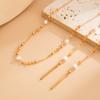 Ingemark Vintage Imitation Pearls Crystal Necklaces Women Trendy Elegant Gold Color Metal Sweater Long Chain New Year Jewellery