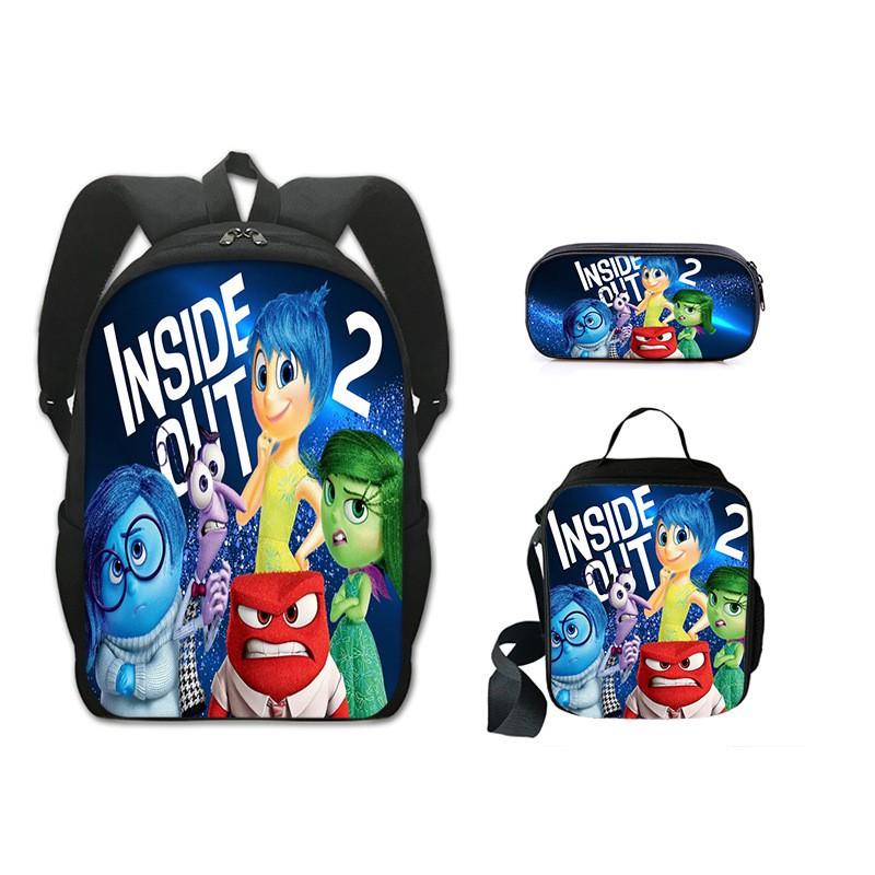 Школьный рюкзак Inside Out 2 для детей, большой вместимости, с двумя лямками, с мягкими плечевыми ремнями, с принтом персонажей мультфильма