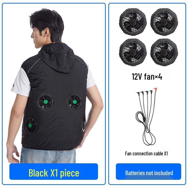 Men's Cross-Border Cooling Fan Vest - Summer Sun Protection Workwear