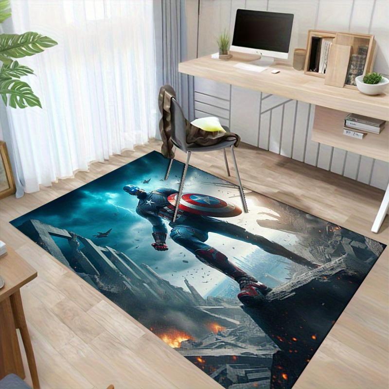 1pc. Captain America Shield Home Decorative Rug - Office Carpet Chair Mat Outdoor Giftz049006