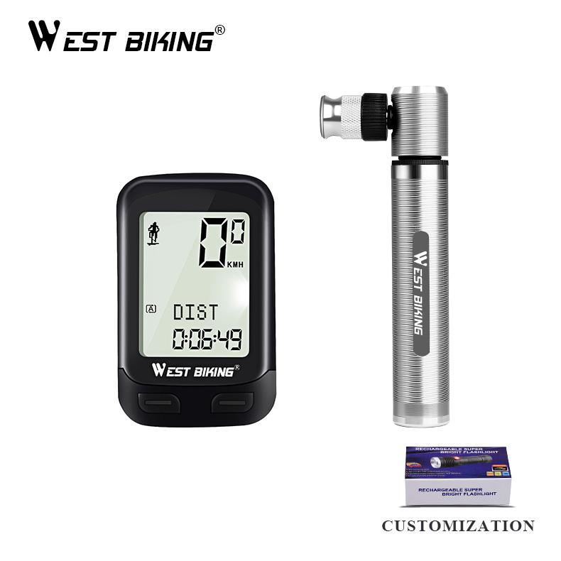 WEST BIKING 5-язычный беспроводной водонепроницаемый GPS-одометр для велосипеда, велокомпьютер, влагозащищенный, велосекундомер, крепление для датчика для электровелосипеда