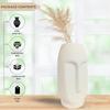 Latest Ceramic White Face Vase' 6 Inch - Set of 1 | Decorative Face Vase for Dried Flowers and Pampas Grass | Vases for Home Decor, Living Room