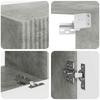 Wall Mounted TV Cabinet Set 2 pcs Concrete Grey Particleboard