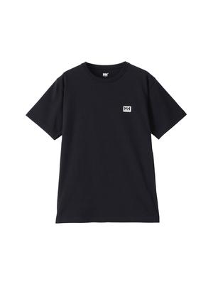 Helly Hansen HH62418 Футболка с коротким рукавом, маленький логотип, защита от УФ, размер M, быстросохнущая, Унисекс, Черный,