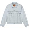 Levis Loose Soft Comfortable Casual Denim Jacket With Collar Long Sleeve Women Jackets Light-Blue A1743-0146