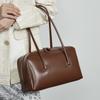 Genuine Leather Boston Women's Bag Bowling Bag Shoulder Bag Pillow Bag Undergarment Women's Bag