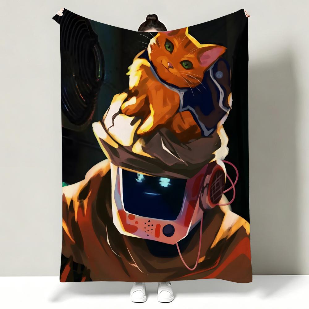 Game SStray Throw Soft Warm Flannel Throw Blanket Multiuse for Sofa Bed Office Nap