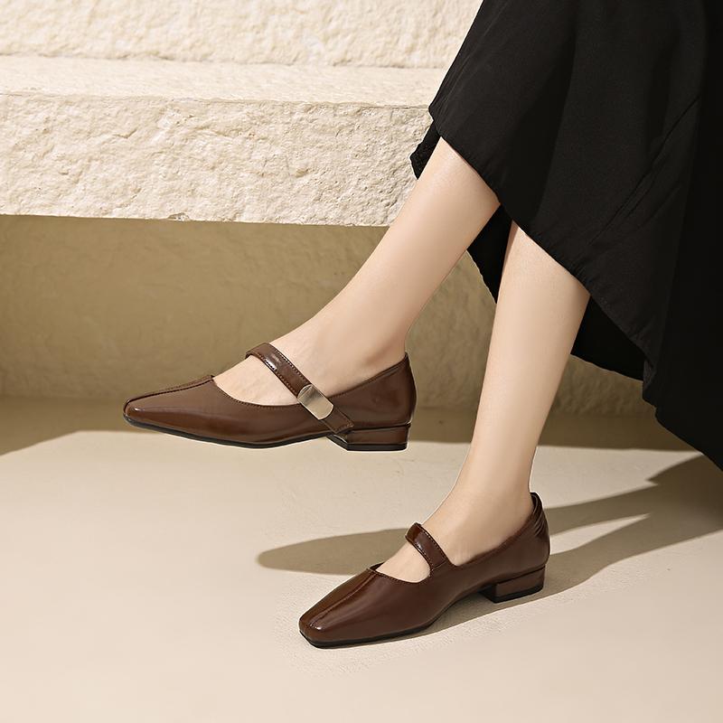 Модная Ретро Обувь Одинарная Женская Обувь Мэри Джейн 2025 Ранняя Осень Новинка Универсальная