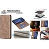 Flip Case for Honor 600 RFID Blocking Shockproof Magnetic Wallet Case with Kickstand and Card Slots Compatible with Honor 600