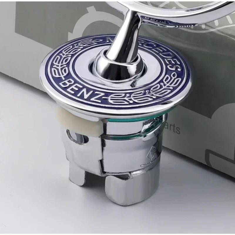 ESU5 For Mercedes Benz AMG W204 W205 W203 W211 W212 W213 W201 W210 W124 Car Engine Hood Emblem Front Bonnet Chrome Mark Accessories
