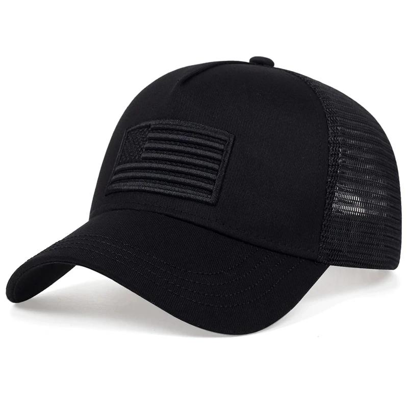 Unisex USA Flag Mesh Baseball Cap Summer Breathable Hat Men Women Tactical Hats Unisex Hip Hop Caps Outdoor Sport Trucker Hats